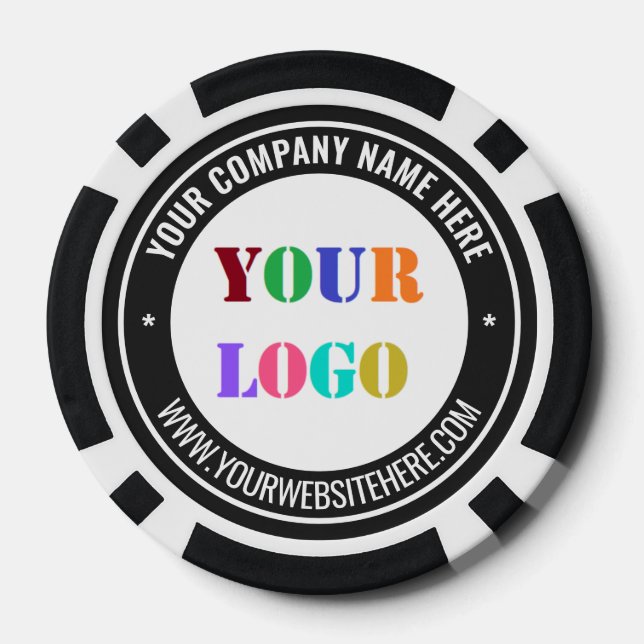 Your Company Logo Custom Text Poker Chips Template (Back)