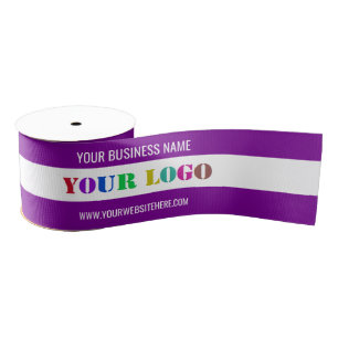 Your Company Logo Custom Text Ribbon Choose Colour Grosgrain Ribbon