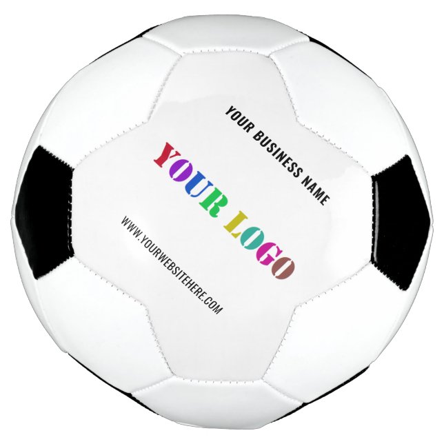 Your Company Logo Custom Text Soccer Ball Template (Rotated)