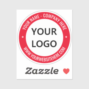 Your Company Logo Custom Text Stickers Template