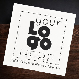 your company logo + disposable paper party napkins