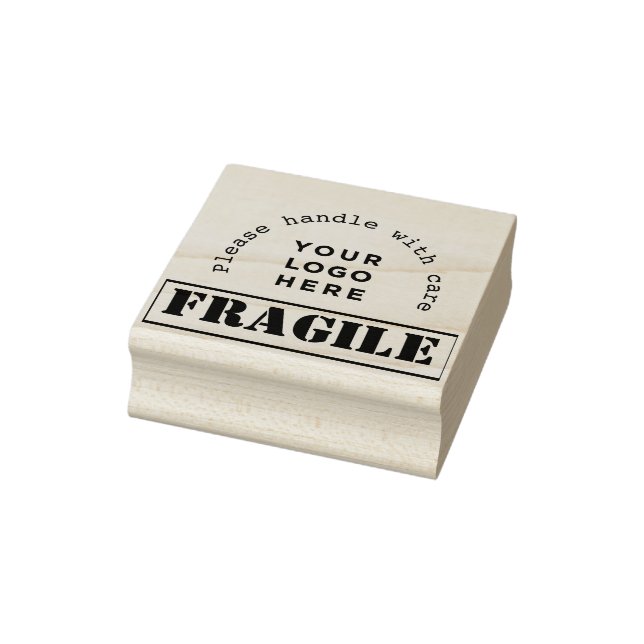 Your Company Logo Fragile shipping rubber stamp (Stamp)