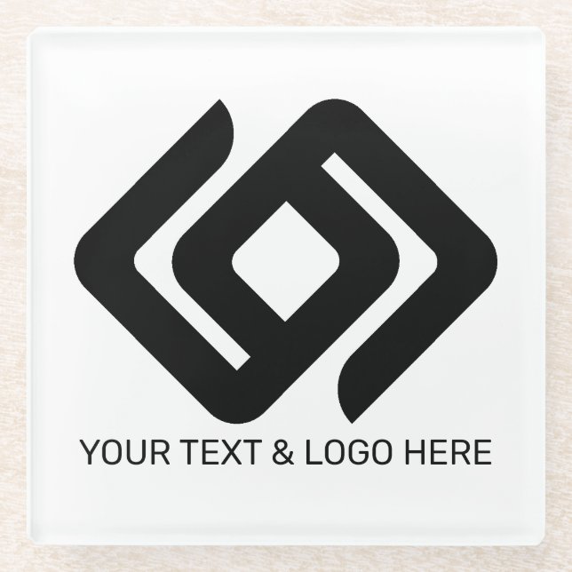 Your Company Logo Glass Coaster (Front)