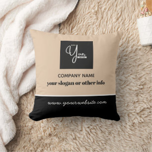 Your company logo & Handmade By Your company Name  Cushion