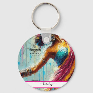 Your company logo & Handmade By Your company Name Key Ring