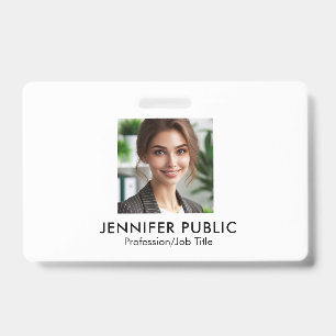 Your Company Logo Here Employee Photo Template ID Badge