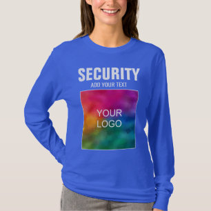 Your Company Logo Here Security Womens Royal Blue T-Shirt