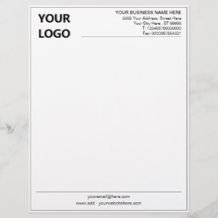 Your Company Logo Letterhead Template with QR Code