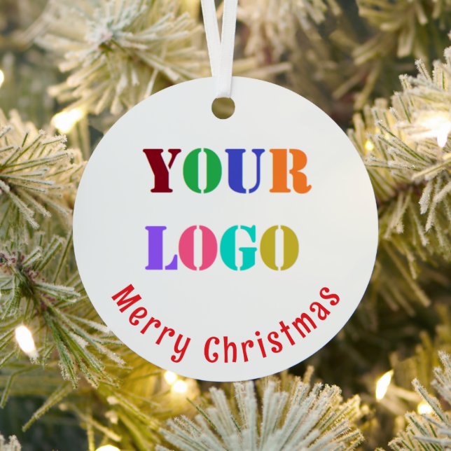 Your Company Logo Merry Christmas Ornaments (Insitu)