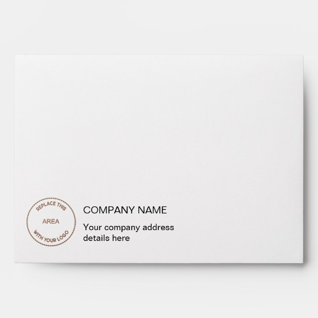 Your Company Logo Name Address Business Envelope (Front)