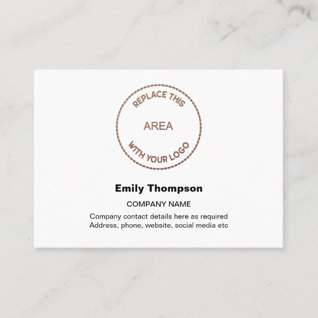 Your Company Logo Name Contact Details Business Card (Front)