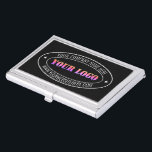 Your Company Logo Name Website Business Card Case<br><div class="desc">Custom Colours and Fonts - Personalised Business Card Cases with Your Company Logo Name Website or Custom Text Promotional Business Gift - Add Your Logo - Image or QR Code - Photo / Name - Company / Website / Information / More - Resize and move or remove and add elements...</div>