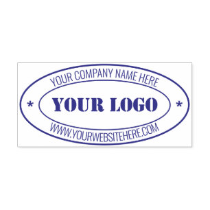 Your Company Logo Name Website Oval Stamp Example