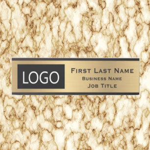 Your Company Logo Office Door Sign Gold