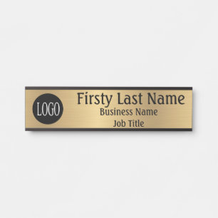 Your Company Logo Office Door Sign Gold Colour
