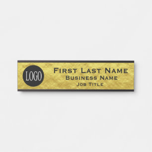 Your Company Logo Office Door Sign Gold Look