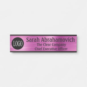 Your Company Logo Office Door Sign Long Name