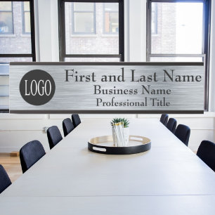 Your Company Logo Office Door Sign Metallic Look