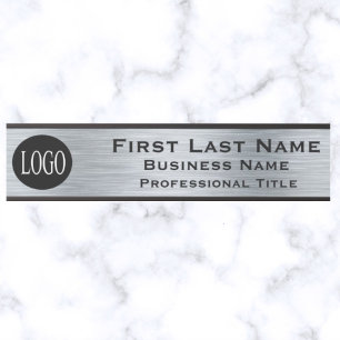 Your Company Logo Office Door Sign Metallic Look