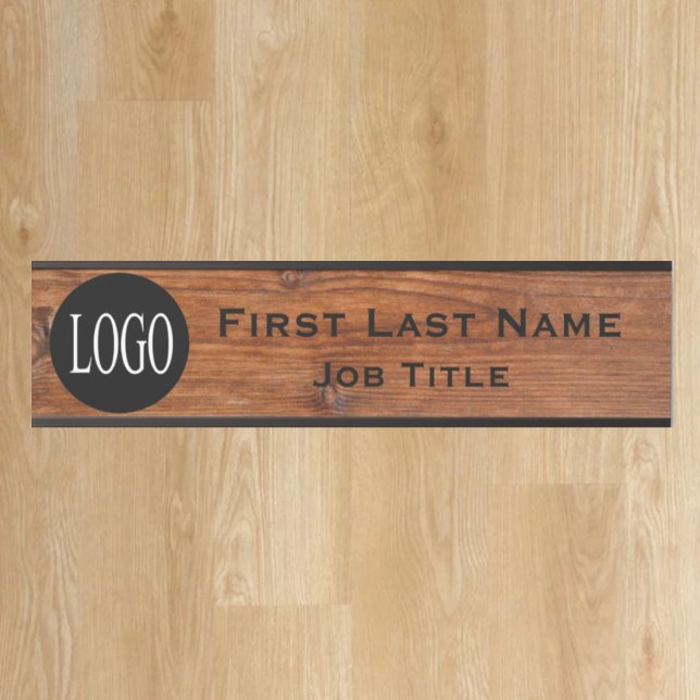 Your Company Logo Office Door Sign Rustic Wood (Creator Uploaded)