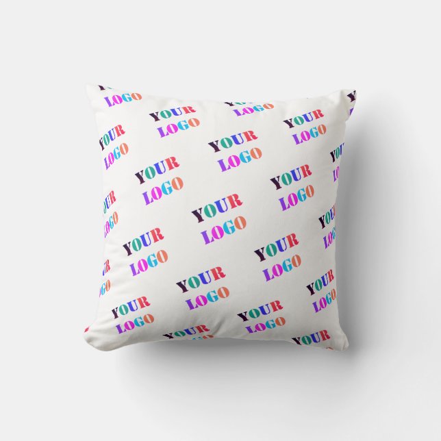 Your Company Logo or Photo Business Throw Pillow (Front)