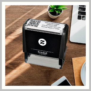 Your Company Logo or QR Code Address  Self-inking Stamp