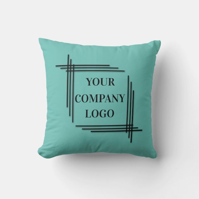 YOUR COMPANY LOGO,personalised,add your text Cushion (Front)