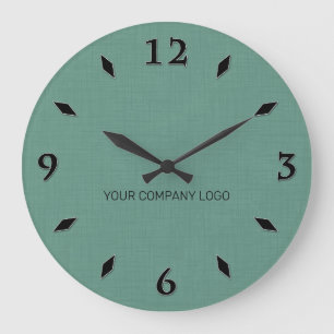 YOUR COMPANY LOGO,personalised,add your text Large Clock
