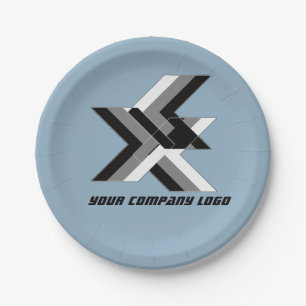 YOUR COMPANY LOGO,personalised,add your text Paper Plate