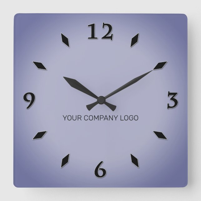 YOUR COMPANY LOGO,personalised,add your text Square Wall Clock (Front)