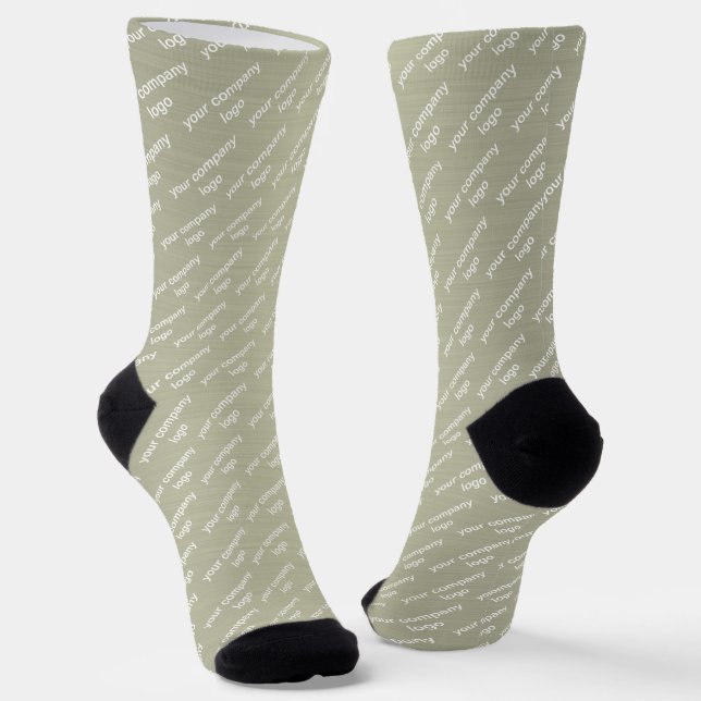 your company logo personalised neck tie socks (Angled)