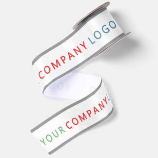 your company logo personalised satin ribbon