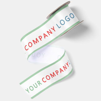 your company logo personalised satin ribbon