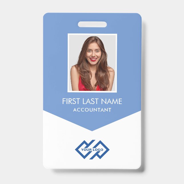 Your Company Logo Photo Name ID Badge (Front)