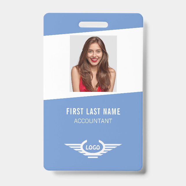 Your Company Logo Photo Name ID Badge (Front)