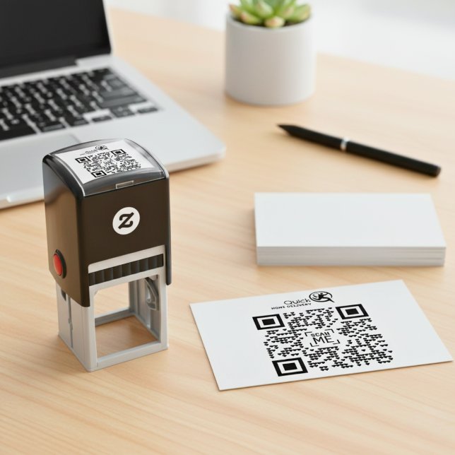 Your Company Logo QR Code Rubber Stamp (Your Company Logo QR Code Rubber Stamp)