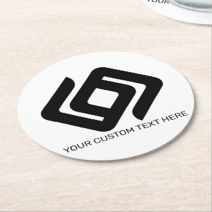 Your Company Logo Round Paper Coaster