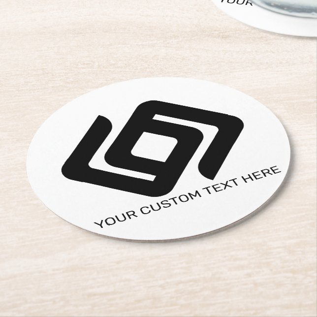 Your Company Logo Round Paper Coaster (Angled)