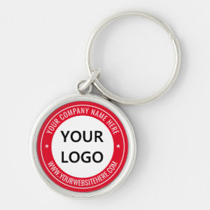 Your Company Logo Text and Colours Keychain