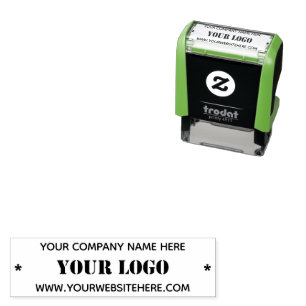 Your Company Logo Text Business Self-inking Stamp