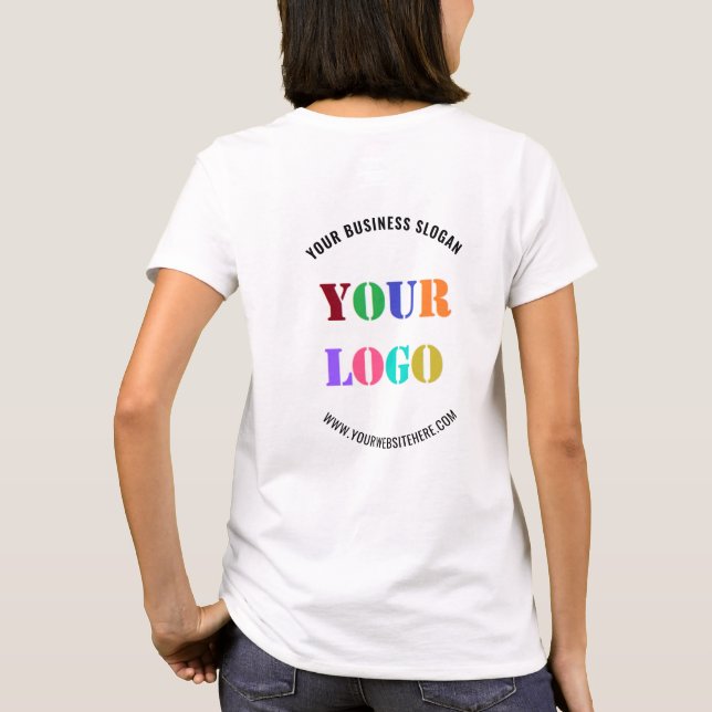 Your Company Logo Text Business T-Shirt Template (Back)