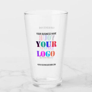 Your Company Logo Text Info Branded Glass Example