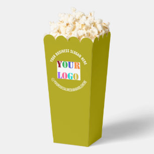 Your Company Logo Text Popcorn Box Custom Colours