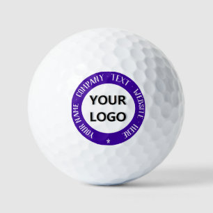 Your Company Logo Text Stamps Golf Balls Template