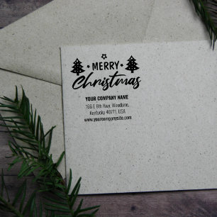 Your Company, Merry Christmas Address,   Rubber Stamp