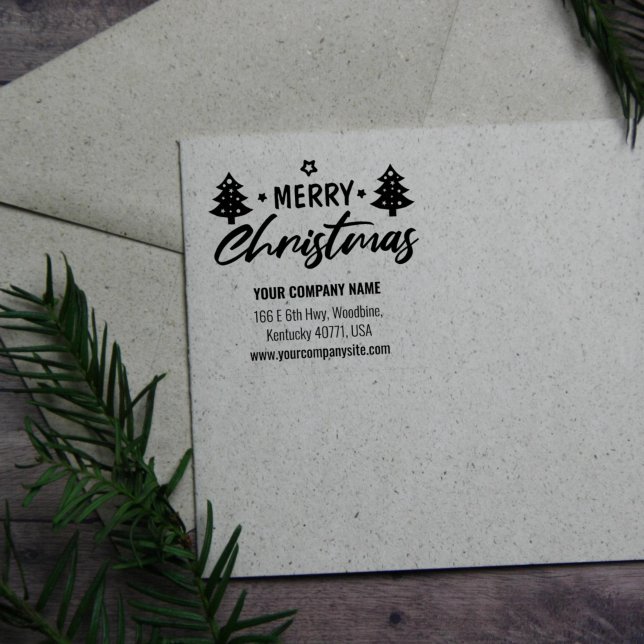 Your Company, Merry Christmas Address,   Rubber Stamp (Creator Uploaded)