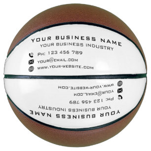 Your Company Name Text Personalised Basketball