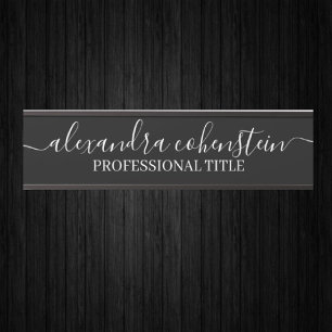 Your Company Office Door Sign Black and White