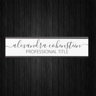 Your Company Office Door Sign Black and White