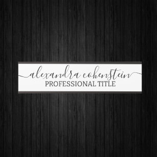 Your Company Office Door Sign Black and White